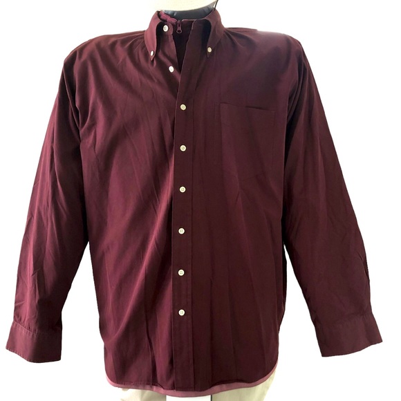 Gap men’s burgundy long sleeve Size XL Classic Fit 100% cotton blends - Picture 1 of 4